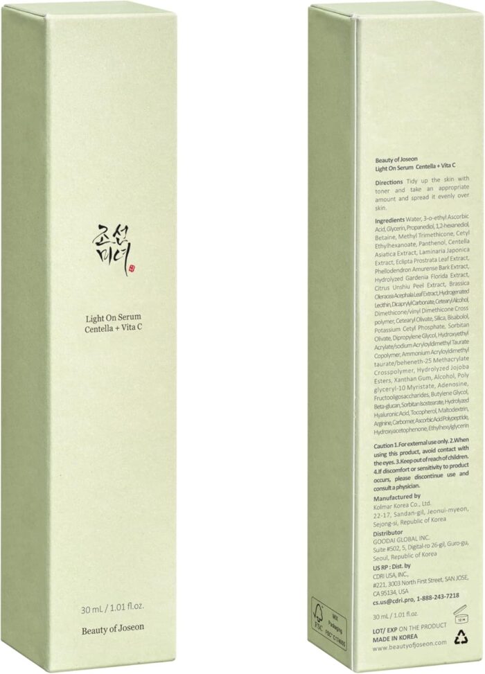 Beauty of Joseon Light On Serum Vitamin C Centella Dark Spot Fine Lines Pigmentation Correcting Serum, Hydrating Moisturizer, Korean Skin Care for Men and Women, 30ml, 1 fl.oz - Image 7