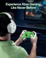 NUBWO N16 Gaming Headsets for Xbox, PS5, PS4, PC, NS, Mac - Over Ear Headphones with Microphone, Stereo Sound, Wired Headet with 3.5mm Audio Jack (White Green) - Image 2