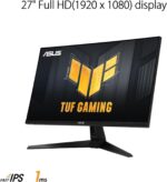 ASUS TUF Gaming VG279QM1A Gaming Monitor – 27-inch, Full HD(1920x1080), 280Hz(OC), Fast IPS, ELMB Sync, 1ms (GTG), Freesync Premium™, G-Sync compatible, Variable Overdrive, 100% sRGB, HDR - Image 2