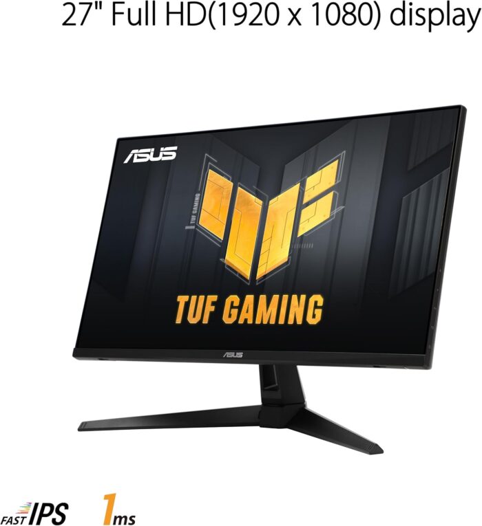 ASUS TUF Gaming VG279QM1A Gaming Monitor – 27-inch, Full HD(1920x1080), 280Hz(OC), Fast IPS, ELMB Sync, 1ms (GTG), Freesync Premium™, G-Sync compatible, Variable Overdrive, 100% sRGB, HDR - Image 2