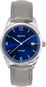 MEDINI Sovereign Blue - AR-Coated Sapphire Crystal Glass, Ivory Strap, and Blue Cover - Image 3