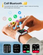 Fitpolo Smart Watch for Men Women with Bluetooth Call, Alexa Built-in 1.8" Blood Oxygen Heart Rate Sleep Fitness Watch, 105+ Sports Modes Smartwatch, Activity Tracker for Android iOS Phone - Image 6