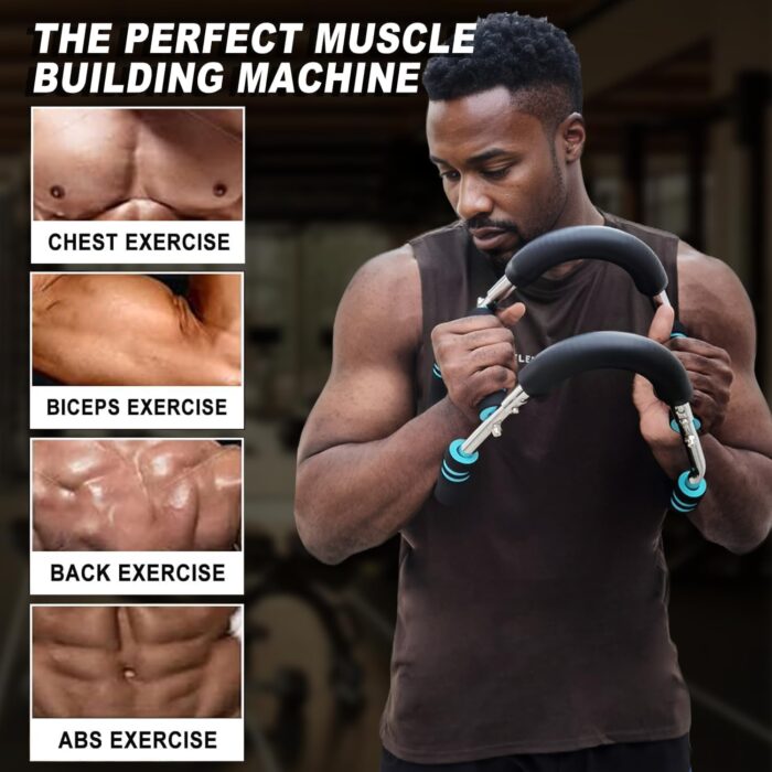 Last page® Arm Trainer, Adjustable Chest Workout Equipment, Arm Trainer for Men, Chest Trainer for Men, Shoulder Muscle Training, Portable Spring Resistance Home Fitness Equipment - Image 3