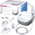 Beurer IH18 Home-Use Nebuliser | Electric inhaler for nebulising liquid medication for colds, asthma and respiratory diseases | Compressed air technology | for adults and Children | Medical device