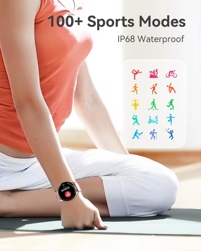 Parsonver Smart Watch for Women(Call Receive/Dial), 1.43" Smart Watch for Android iPhone Phones Fitness Tracker Watch with Sleep Health Monitor Calorie Step Tracking 100+ Sport Modes IP68 Waterproof - Image 6