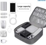 DAYONG Cable Organizer Bag, Electronic Accessories Bag, Portable Digital Storage Bag, Travel Gadgets Storage Case, Cable Organizer Bag Gadget Carry Bag for Hard Drives, Cables, Power, USB(Grey) - Image 4