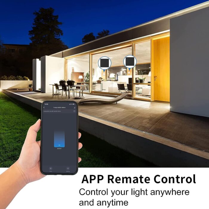 Makayuron WiFi Smart Wall Light Switch,Touch Switches, No Neutral Wire Required, Compatible with Alexa, APP Remote Control Touch Switch, Voice Control, No Hub Required (Black 4 Gang) - Image 5