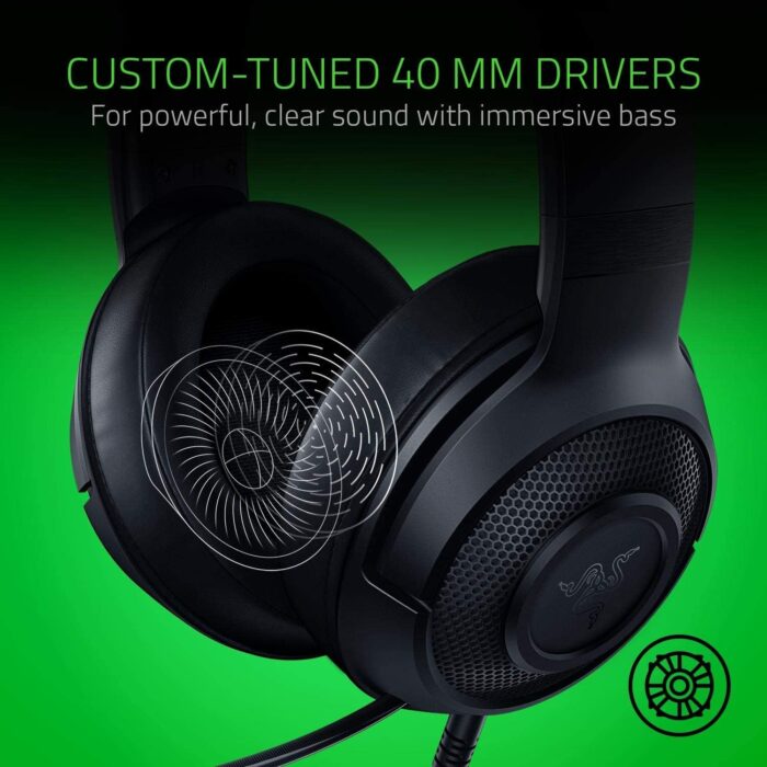 Razer Kraken X Lite Ultralight Gaming Headset: 7.1 Surround Sound - Lightweight Aluminum Frame - Bendable Cardioid Microphone - for PC, PS4, PS5, Switch, Xbox One, Xbox Series X & S, Mobile - Black - Image 4