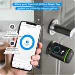 Lumive Smart Door Lock I Fingerprint Door Lock I Bluetooth App Unlock I 2 Keys 5 RFID Cards I Fixed Cylinder I Black [Battery Included] (Fingerprint + Keypad, Black, adjustable 60-90mm) - Image 6