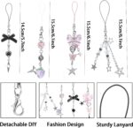 Duomama Cute Phone Charms Set - Strawberry, Butterfly, Star, Pink Aesthetic Accessories for Phone, Bag, Keychain,Camera - Decorate in Style - Image 7