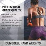 Dumbbells Hand Weights Set of 2 - Vinyl Coated Exercise & Fitness Dumbbell for Home Gym Equipment Workouts Strength Training Free Weights for Women, Men - Image 4