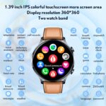 Smartwatch, Fitness Watch, Bluetooth Calling - 1.39 inch Men's Smartwatch with Heart Rate Oxygen Blood Pressure, Sleep Monitor, 114 Sports Modes, Pedometer, Activity Tracker, Compatible with Android - Image 2