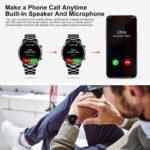 FILIEKEU 1.3in Full Touch Screen IP67 Waterproof Stainless Steel Men's Activity Fitness Tracker Smartwatch - Image 2