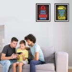 Simimi art Printed Neon Gaming Posters Set of 4 (8â€ X 10â€), Boys Room Decorations for Bedroom,Video Game Wall Art,Gamer, Teen boy bedroom, game room, No Frames - Image 2