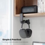 EURPMASK Choose the color of europe PC Gaming Headset Headphone Hook Holder Hanger Mount, Headphones Stand with Adjustable & Rotating Arm Clamp, Under Desk Design, Universal Fit, Built in Cable Clip O - Image 2