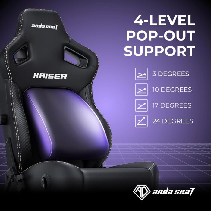 Anda Seat Kaiser 4 XL Gaming Chair - Elegant black PVC - Image 2