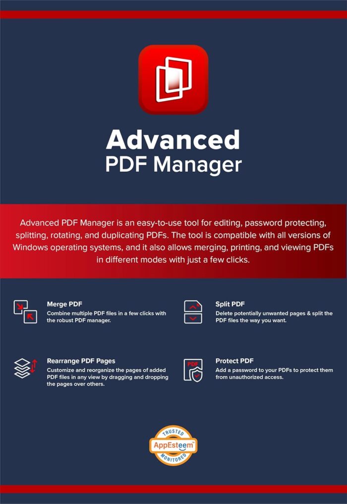 Advanced PDF Manager | PDF Split and Merge & Managing PDFs Gets Simpler for Windows PC | 1 PC 1 Year (Via Email Delivery Only - in 2 hours, No- CD) - Image 4