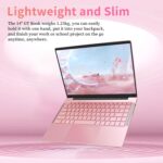 UDKED 14 Inch Laptop, 6 GB RAM SSD Windows 11 Ultrabook, 1920 x 1080 Pixels, Intel Celeron J4105 Laptops (up to 2.5 GHz) Dual Wi-Fi, 2 x USB 3.0 (Rose Gold, 256GB SSD) - Image 5