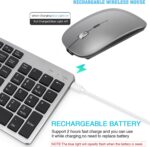 Wireless Keyboard and Mouse Combo-Bluetooth & 2.4G Connection,Silent and Ultra-thin Design,Stylish Metallic Look,Compatible Android/iOS/Windows,Keyboard and Mouse Set for Office Home (36.6X11.9) - Image 4