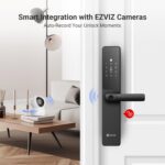 EZVIZ Smart Lock Y2000, 7-in-1 Smart Door Lock, Built-in Wifi Fingerprint Access, Weather-Resistant, Child Safety Lock for Apartment, Villa, Office (Black-Gre, 6068 Mortise) - Image 4