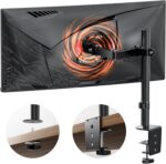 HEYMIX LIFE Single Monitor Arm -Single Monitor Stand With Extention Arm,Ergonomic Vesa Mount Arm For 13-32" Gaming Screen Up To 8Kgs,Vesa Mount Stand 75Mm/100Mm,C-Clamp & Grommet 2-Way Assembling