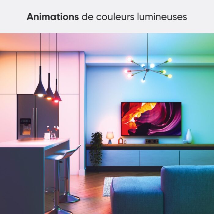 Nanoleaf Matter Essentials 2 Pack Wifi Smart LED Bulbs E27 Smart RGBW Smart Lights, Custom Timetables, App/Voice Control (Compatible with Alexa, Apple, Google), Living Room Office Gaming - Image 4