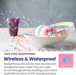 ONANOFF BuddyPhones Wave Waterproof Wireless Bluetooth headphones for Kids, Pink - Image 5