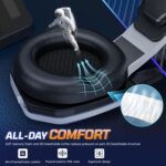Garlo Wireless Gaming Headset with 7.1 Surround Sound & 60H+ Hrs, 2.4GHz/Wired/Bluetooth Gaming Headphones with USB and Type-c, RGB Over Ear Headphones for Pc, Ps4, Ps5, Switch, Laptop, Mobile, Mac - Image 4