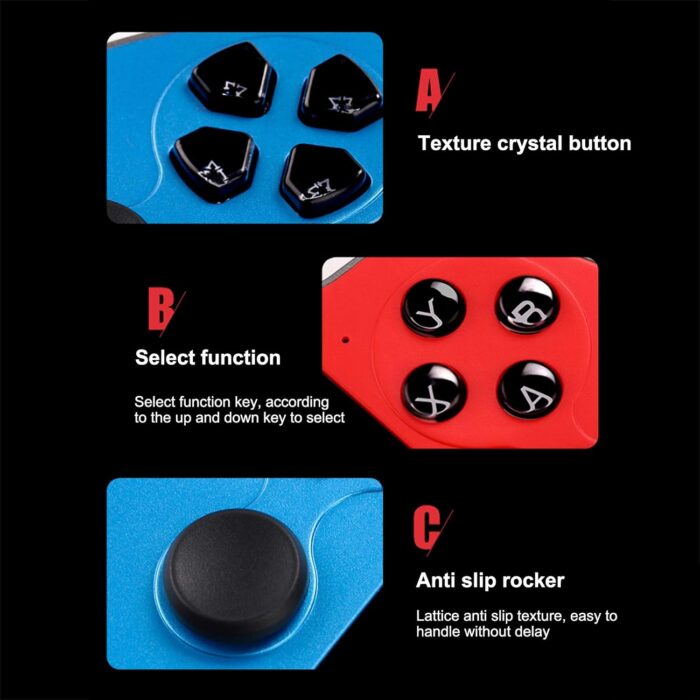 lifcasual Portable Console X12 Plus 7 inch Video Game Console Built in 1000 Games 16GB Handheld Double Joystick Game Controller Spupport AV Output TF Card Music E-book - Image 9
