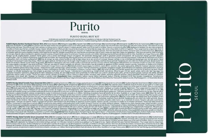 PURITO SEOUL Best Kit - Skincare Routine with Panthenol Cleanser & Cream, Unscented Centella Serum & Toner, For All Skin Types, Gift Set, For Face, Facial Serum, K-Beauty, 3.52 fl. oz. - Image 3
