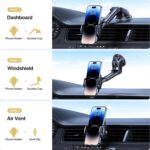Miracase 【2023 New Generation】Car Phone Holder, Long Arm Phone Holder Car for Dashboard Windshield Air Vent【Heat-Resistant Strong Suction Cup】Car Mobile Holder Compatible with All Smartphones - Image 2