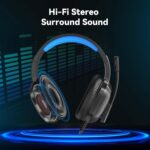 IMYB Gaming Headset with Microphone for Pc, Xbox One Series X/s, Ps4, Ps5, Switch, Stereo Wired Noise Cancelling Over-Ear Headphones with Mic, RGB, for Computer, Laptop, Mac, Nintendo, Gamer (Blue) - Image 2