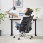 HOLLUDLE Ergonomic Office Chair with Adaptive Backrest, High Back Computer Desk Chair with 4D Armrests, Adjustable Seat Depth, Lumbar Support and 2D Headrest, Swivel Task Chair, Black - Image 2