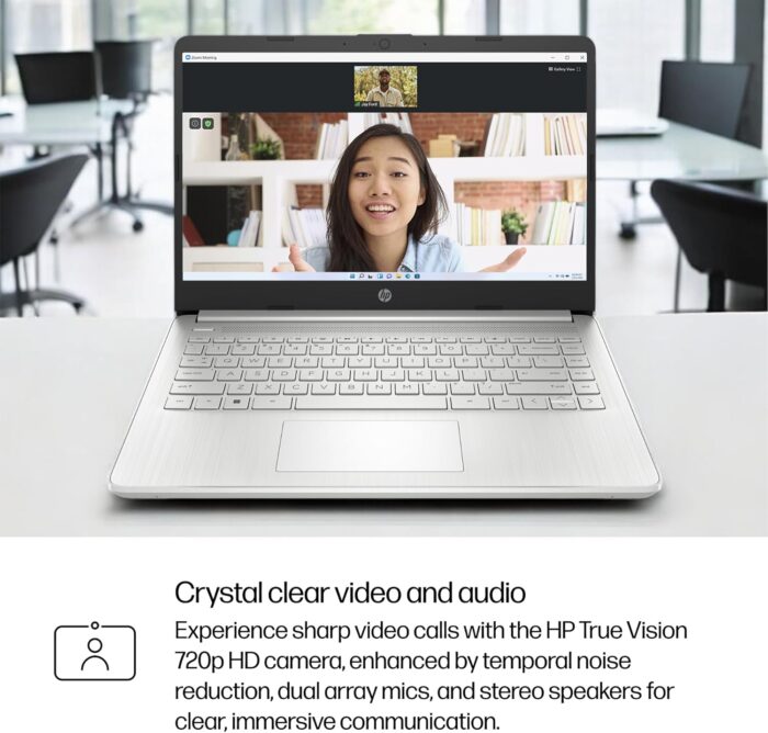 HP 14" Laptop, HD Display, Intel Core i3-1215U, 8GB RAM, 256GB SSD, Intel UHD Graphics, Windows 11 Home in S Mode, Natural Silver, 14-dq5009nr - Image 10