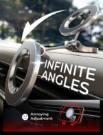 LISEN for MagSafe Car Mount, [24 Strong Magnet] 360° Rotation Magnetic Phone Holder for Car, Mobile Holder for Car Accessories Fit for iPhone 16 15 Pro Max Plus 14 13 12 MagSafe Cases - Image 6