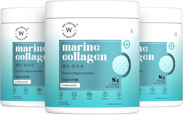 WELLBEING NUTRITION Pure Korean Marine Collagen Powder | Hydrolyzed Type 1 & 3 Collagen Protein and Amino Acids |Supports Healthy Skin, Hair, Nails, Bone & Joint, Non GMO, Unflavored - 200g - Image 9