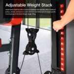 Sparnod Fitness Multifunctional Home Gym Station: Heavy-Duty Steel Construction, 20+ Exercises for a Full Body Workout, Adjustable Seat & Back Cushion, Weight Stack, Smooth Operation Free Installation - Image 7