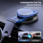 UGREEN MagSafe Car Mount Tesla Magnetic Car Phone Holder, [Upgraded 5-in-1 Tesla/Dashboard/Windscreen/Table], [360° Rotation Retractable Accessories], Fit for iPhone 16/15/14, Samsung S25/24/23 - Image 6