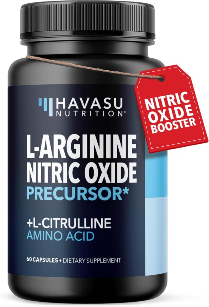Extra Strength L Arginine – 1200mg Nitric Oxide Supplement for Muscle Growth, Vascularity & Energy – Powerful NO Booster With L-Citrulline & Essential Amino Acids To Train Longer & Harder