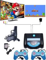 Techking (HOT Summer with 15 Years Warranty) Trendy 8 Bit LCD Plug Tv Video Gaming Console with Classic Inbuilt Game Like Super Mario Bros, Contra, Double Dragon 2, Duck Hunt, F1 Race