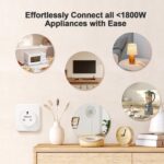 Smart Plug, Smart Outlet Plug Socket Compatible with Alexa and Google Home, WiFi Plug Socket With Remote Control & Voice Control, With Electricity Statistics Timer Function, No Hub Required (4 Pack) - Image 3
