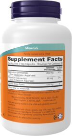 NOW Supplements, Magnesium & Potassium Aspartate with Taurine, Heart Health*, 120 Veg Capsules - Image 2