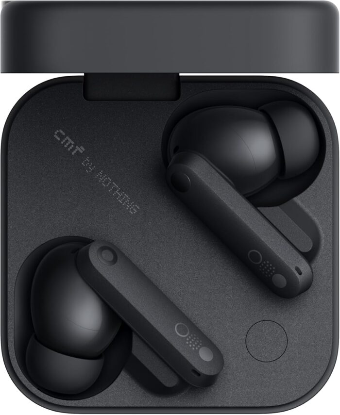 CMF by Nothing Buds Pro 2 Wirelesss earphones with HiFi sound, 50 dB Smart Active Noise Cancellation, 6 HD mics and Spatial Audio, 2025 – Dark Grey