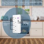 UanTii Tuya WiFi Smart Power Strip Surge Protector Smart Power Extension with USB 20W Type C Port,Timing Schedule App Remote Control Works with Alexa and Google Home (UK) - Image 5