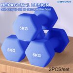 DAYONG Fitness Dumbbell Set of 2, Hexagonal Frosted Dumbbells for Men Women, Home Gym Equipment for Core Strength Training, Exercise Muscle. - Image 4