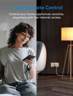 Meross Matter Smart Plug Mini with Energy Monitoring, Works with Apple HomeKit, Alexa, Google Home, SmartThings, WiFi Plug with Voice Remote Control, 13A, 1 Pack - Image 7
