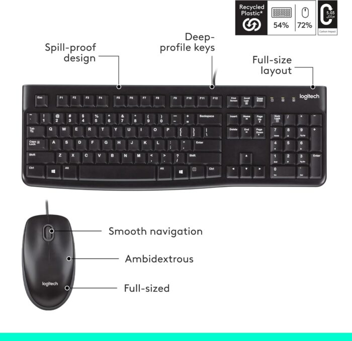 Logitech Desktop MK120 Mouse and keyboard Combo - Image 7