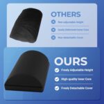 Foot Rest for Under Desk at Work, Gaming Accessories Foot Stool with 2 Adjustable Heights and Washable Cover, Footrest for Car, Home and Office to Relieve Back, Lumbar, Knee Pain, Black - Image 5