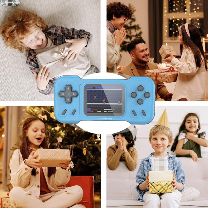 Azonee Handheld Retro Game Console for Kids Adults, , Built-in 500 Games, 3.0" FT HD Color Screen, AV Output, Dual 3D Joysticks, Protable Video Game Console as Gift for Birthday - Image 4