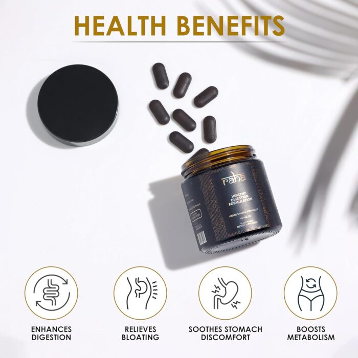 Raha-Healthy Digestion Formulation (Harad Bahera Dill) Plant based Dietary Digestive Supplements for Bloating Relief, Constipation and to Boosts Digestion - Image 6